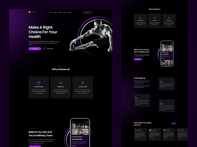 Gym Website concept athlete bodybuilding clean dark design fitnes gym landing page ui ux web website