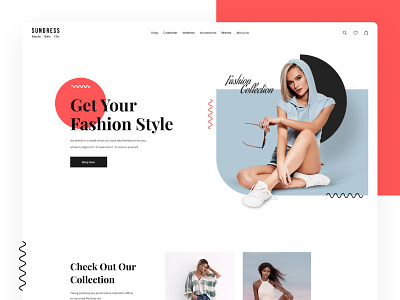 Fashion e-Commerce Website Concept clean clothing design ecommerce fashion homepage landing page online shop style ui ux web web design website