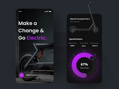 Electric Scooter Mobile Design