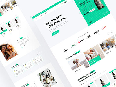 CBD eCommerce - Landing page design cannabis cbd cbd oil clean design ecommerce hemp landing page shop store ui ux web web design