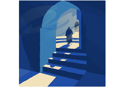 Chaouen affinity designer blue chaouen illustration minimal morocco silhouette vector
