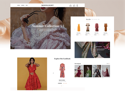 Fashion e-commerce anding page app design fifma graphic design logo ui ux