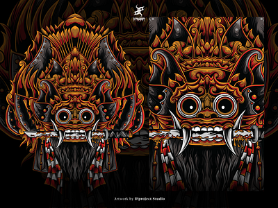 Barong Balinese - T-shirt Illustration poster art