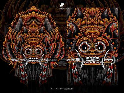 Barong Balinese - T-shirt Illustration