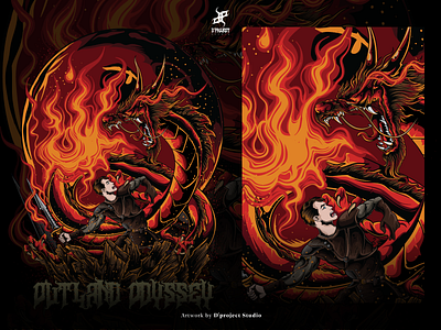 Dragon Fire - T-shirt Illustration poster art