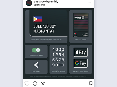 Social ad for Passbook finance app fintech marketing social media