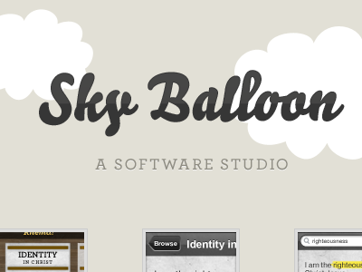 Sky Balloon website archer bello landing page logo teaser website