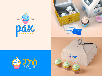 Pax pastries food logo logo logo design pastry branding pastry logo