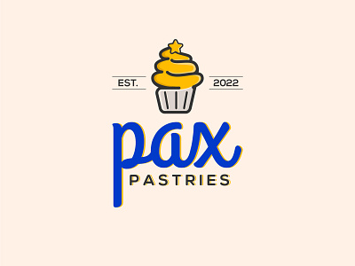 Pax bakery cupcake logo pastries pastry logo