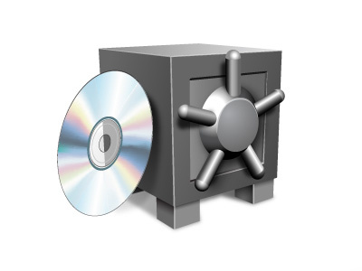 Icon representing "Application installer" cd handles installer metal safe vault