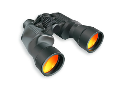 Icon representing "Spyware" binoculars icon spy vector