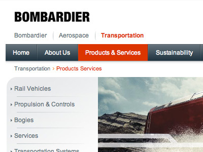 Clean interface for Bombardier clean simple white