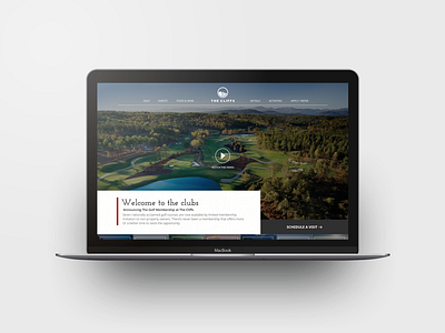 Golf Website Homepage hero homepage minimal mockup ui web web design website