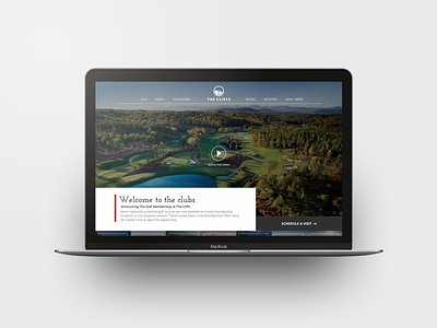 Golf Website Homepage