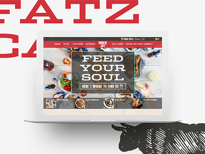 Fatz Homepage clean design food menu minimal restaurant ui user interface