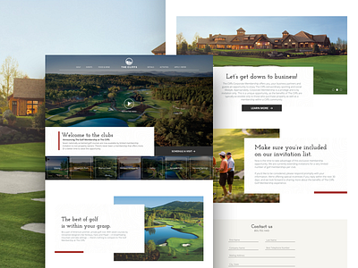 Golf Homepage digital homepage landing page minimal ui web design website