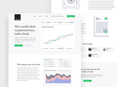 Bitwise Dribbble chart clean cryptocurrency data graph landing page marketing ui web design
