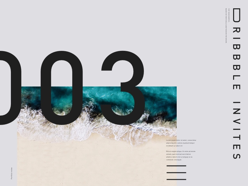 Dribble Invites 3x draft typography simple clean minimal invites invite