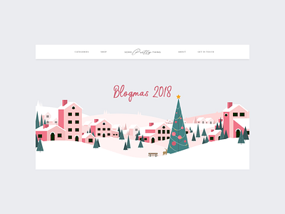 Blogmas Header blogmas christmas clean header holiday illustration landing page minimal ui web design