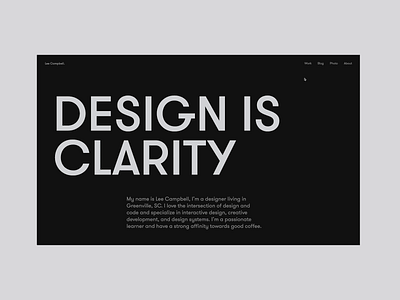 WIP Portfolio Animations case study clean dark design minimal portfolio product ui user interface ux web web design website work