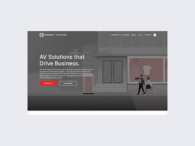 AV Microsite clean design illustration landing page logo minimal typography ui user interface ux web web design website