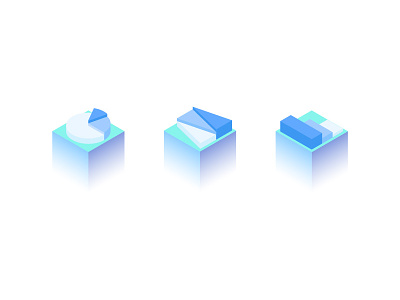 Chart Icons 3d chart icon isometric