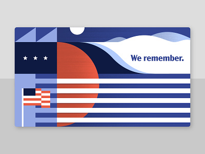 Memorial Day america american flag flag holiday honor illustration memorial day postcard vintage