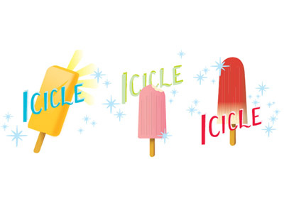 Icicle food truck branding branding food illustration lettering mid century vintage