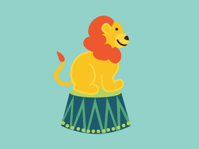 Smiley Lion childrens illustration