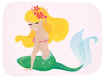 Happy MerMay! blonde fish girl illustration illustrator may mermaid mermie pisces