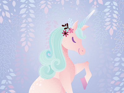 Magical Uni - Detail fantasy horse illustration pony purple unicorn