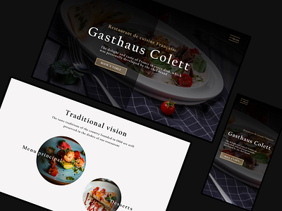 Restaurant — Gasthaus Colett. delivery design dish figma food menu modile plate restaurant tilda ux