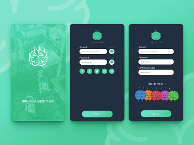 Login pages-Concept Design for Casual Think