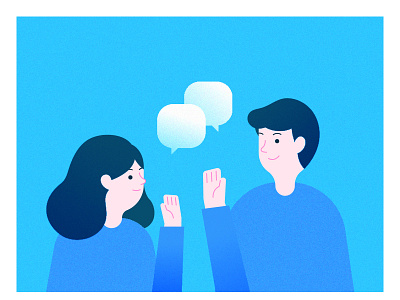 Say Hello communication friend hello illustration meet