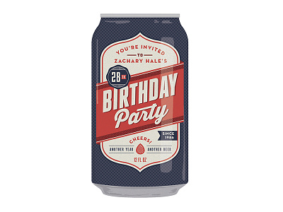 Birthday Beer Can Invite beer birthday invite