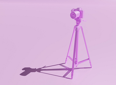 3D Low Poly of Camera and Tripod 3d animation blender branding design graphic design icon illustration logo motion graphics product ui