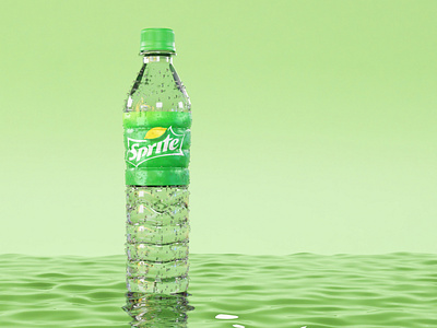 3D Sprite Bottles with Green Background and Water Effect 3d animation blender branding decentraland design game graphic design icon illustration logo lowpoly metaverse motion graphics nft ui
