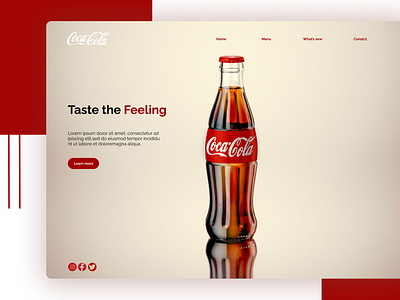 Coca-Cola landing page cocacola design landingpage soda ui ux webdesign website
