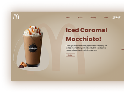 Mc Cafe's Landing page coffee design landingpage mccafe mcdonalds ui ux website