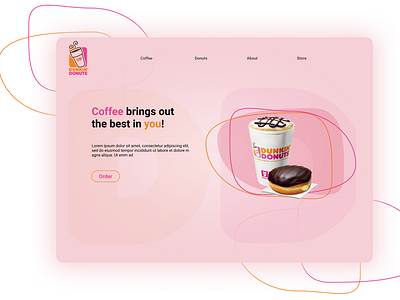 Dunkin Donuts Landing page