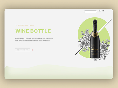 Wine landing page champagne design landingpage ui ux webdesign website wine