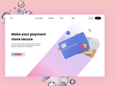 Landing page bank creditcard design landingpage money ui ux webdesign website