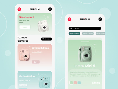 Fujifilm camera app Ui design appdesign applicationuidesign appui design fujifilm ui uidesign uiux