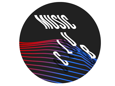Music Club Logo Concept blue branding color illustartion illustration lines logo pink redfish tulsa vapor vaporwave
