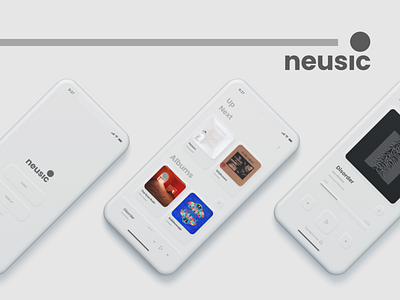 Neusic - Neomorphism UI Design app branding design graphic design icon illustration inte logo typography ui ux vector