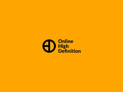 Online High Definition (OHD) Minimalist logo design