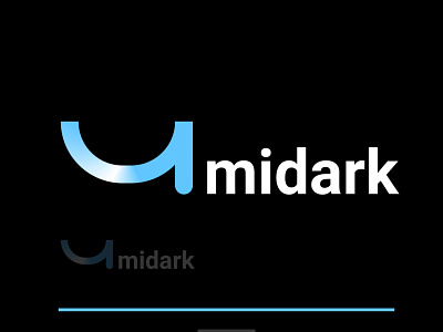 Midmark logo blue brand identity branding branding design figma gradiant illustration letter logo logo design logomark logos m letter midmark vector