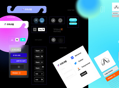 Design system mini branding design design system dev figma gradiant illustration logo logo design mini sytem system ui uix ux vector web design website worflow