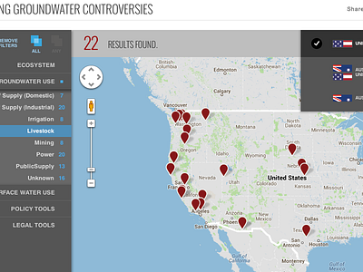 Groundwater Map v2 map ui visualization