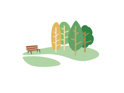 Park Bench and Trees